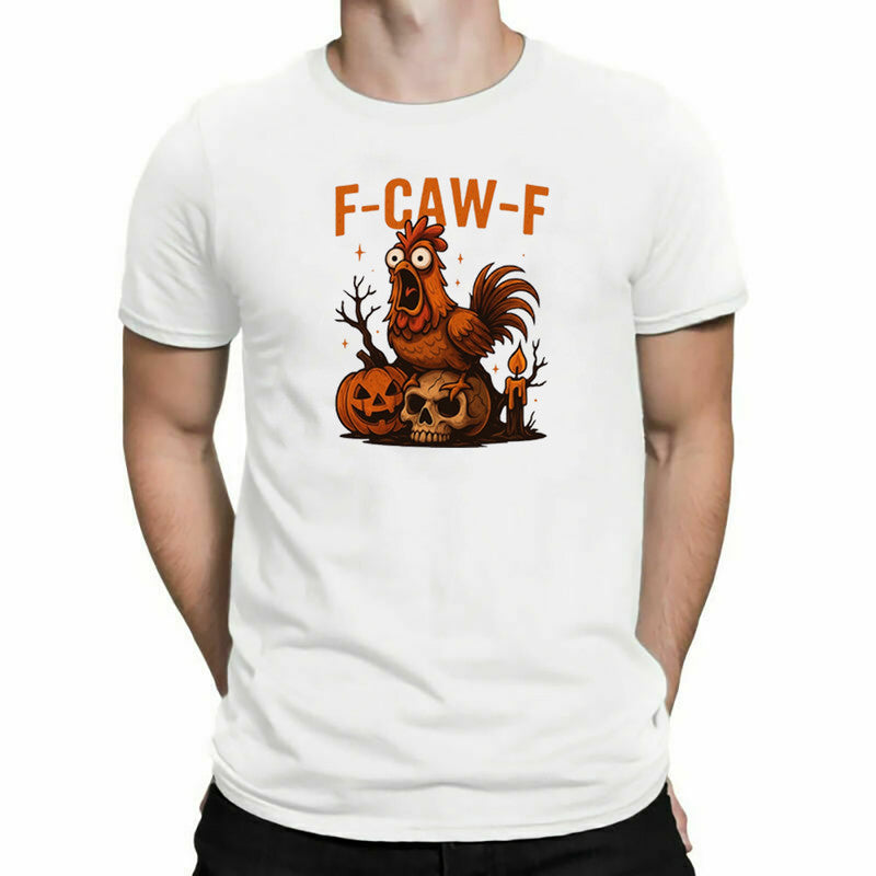 F-CAW-F Halloween Adult Kids T-Shirt Funny Chicken Tee