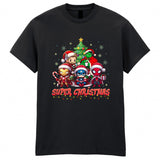 Super Heros Christmas Adult Kids T-Shirt Santa Xmas Tee