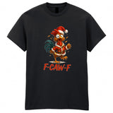 F-CAW-F Chicken Adult Kids T-Shirt Christmas Xmas Party Santa Tee