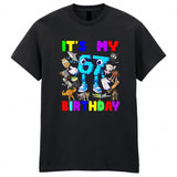6 7 Brainrot Italian Meme Kids T-Shirt It's My Birthday Childrens Game Tee