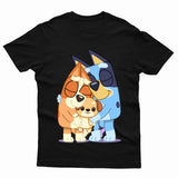 Bluey Dog Adult Kids T-Shirt Father's Day School Tee