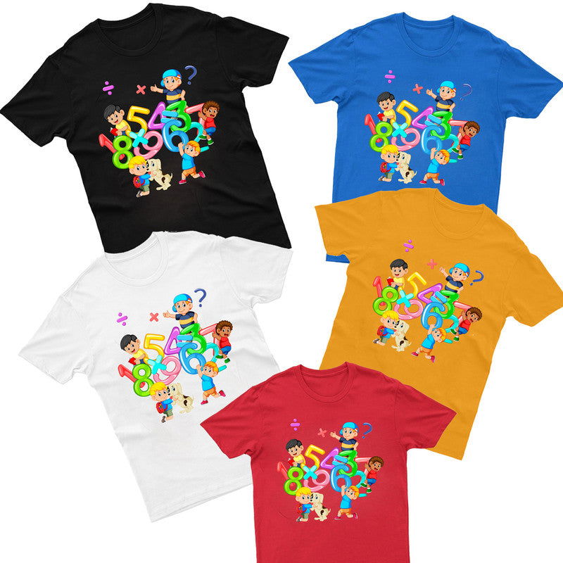 Boys and Girls Mens Kids Tshirt Maths Equations Number Day Ideas T-Shirt Tee Top - TheMonkeyTees