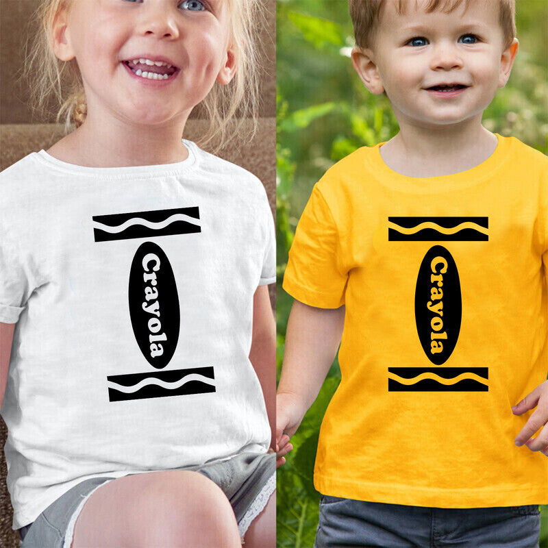 Crayon T-Shirt World Book Day Kids Tshirt Funny Children School Costume - TheMonkeyTees