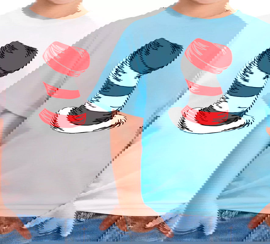 Funny Book Day Hat T-Shirt Fancy Dress Children Costume Adult Kids Tee - TheMonkeyTees