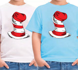 Funny Book Day Hat T-Shirt Fancy Dress Children Costume Adult Kids Tee - TheMonkeyTees