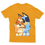 Bluey Dog Adult Kids T-Shirt Father's Day School Tee