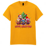 Super Heros Christmas Adult Kids T-Shirt Santa Xmas Tee