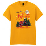 Believe Christmas Adult Kids T-Shirt Express Train Polar Xmas Tee