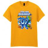 Italian Brainrot Adult Kids Gaming T-Shirt 6 7 Meme Funny Game Tee