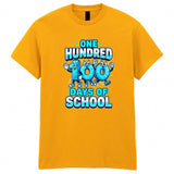 100 Days of School Girls Boys T-Shirt Number Day Maths Cute 100th Kids Tee