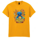 Axolotl Autism Awareness Unisex Kids T-Shirt School Costume Girls Boys Top Tee