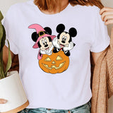 Halloween Ladies Costume Tshirt Mickey Minnie Disneyland Horror Women Top Tee - TheMonkeyTees