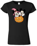 Halloween Ladies Costume Tshirt Mickey Minnie Disneyland Horror Women Top Tee - TheMonkeyTees