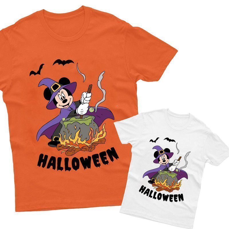 Halloween Mickey Kids Tshirt Funny Witch Scary Disneyland Horror Unisex Gift Tee - TheMonkeyTees