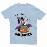 Halloween Mickey Kids Tshirt Funny Witch Scary Disneyland Horror Unisex Gift Tee - TheMonkeyTees