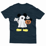 Halloween Spooky Mickey Kids T-Shirt Disneyland Mouse Ghost Unisex Funny Top Tee - TheMonkeyTees