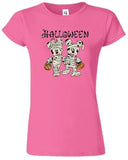 Halloween Womens T-Shirt Disney Mickey Minnie Horror Pumpkin Ladies Gift Top Tee - TheMonkeyTees