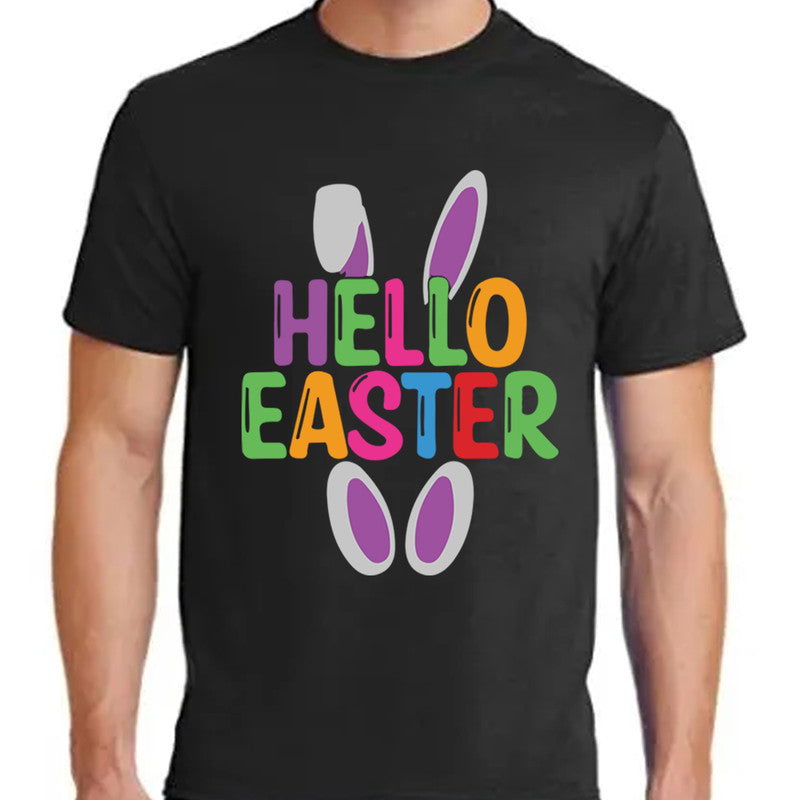 Happy Easter Adult Kids T-Shirt Bunny Tee - TheMonkeyTees