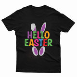 Happy Easter Adult Kids T-Shirt Bunny Tee - TheMonkeyTees