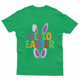 Happy Easter Adult Kids T-Shirt Bunny Tee - TheMonkeyTees