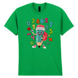 Number Day Girls Boys T-Shirt Maths School Kids Cute Funny Pencil Tee