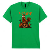F-CAW-F Halloween Adult Kids T-Shirt Funny Chicken Tee