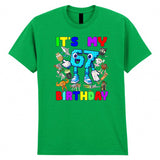 6 7 Brainrot Italian Meme Kids T-Shirt It's My Birthday Childrens Game Tee