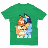 Bluey Dog Adult Kids T-Shirt Father's Day School Tee