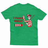 I Found Wally T-Shirt Where's Wally Funny Book Day Children Costume Adult Tee