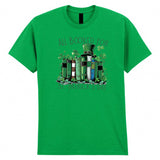 All Booked For St. Patrick's Day T-Shirt Adult Kids Tee Book Lover Shamrock Bookish Shirt