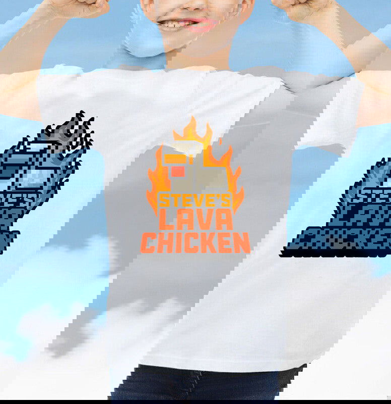 Lava Chicken Funny Gaming Adults Kids Printed Tshirt - TheMonkeyTees