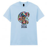 World Cup 2026 Trophy Adult Kids T-Shirt Football Soccer Flags Gaming Tee