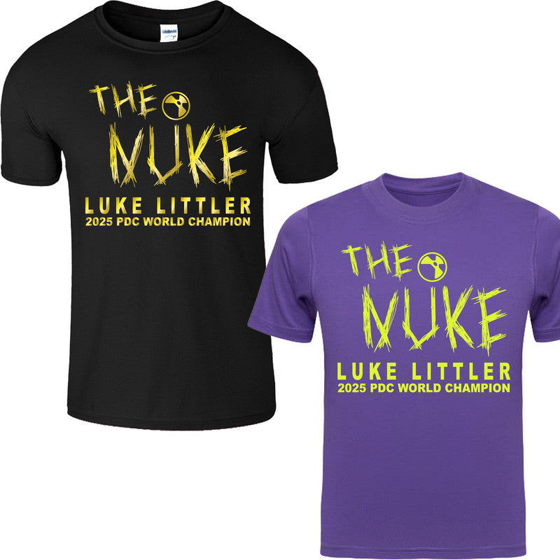 Luke Littler Kids Adult T-Shirt The Nuke DARTS WORLD CHAMPION 2025 Tee - TheMonkeyTees