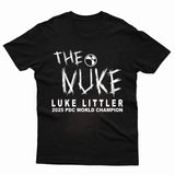 Luke Littler Kids Adult T-Shirt The Nuke DARTS WORLD CHAMPION 2025 Tee - TheMonkeyTees