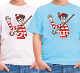 Where's Wally Funny Kids T-Shirt World Book Day Costume School Tee Top