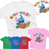 World Book Day T-Shirt Lilo & Stitch Funny Kids Boys Girls Tee Top