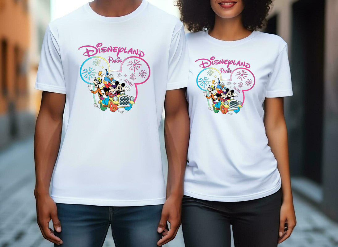 Disneyland Paris 2025 T-shirt Adult Kids Family Trip Vacation Tee