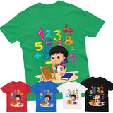 Maths Symbols Number Day Kids T-Shirt Children School Maths Day Costume Tee Top - TheMonkeyTees
