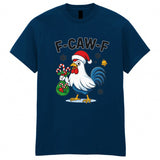 F-CAW-F Christmas Chicken Adult Kids T-Shirt Santa Xmas Tee