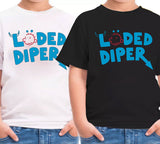 New Kids Boys Loded Diper T-Shirt Diary Of A Wimpy Kid Costume Book Day Top Tee - TheMonkeyTees