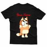 Personalised Adult Kids T-Shirt Mummy Funny Mum Bluey Dog Tee - TheMonkeyTees