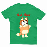 Personalised Adult Kids T-Shirt Mummy Funny Mum Bluey Dog Tee - TheMonkeyTees