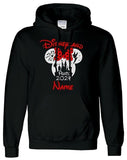 Personalised Kids Disneyland 2024 2025 Hoody Family Matching Mickey Minnie Hood - TheMonkeyTees
