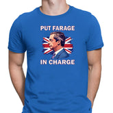 Put Farage in Charge Adult Kids T-shirt Reform UK Nigel Farage - TheMonkeyTees