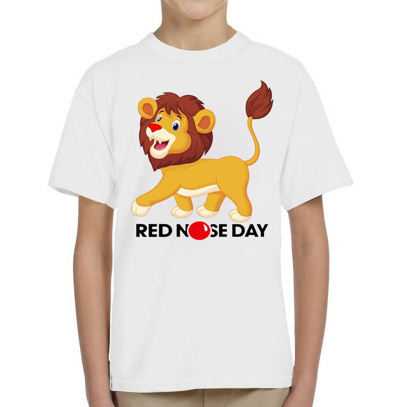 Red Nose Day Adult Kids T-Shirt Funny GB Lion T shirt - TheMonkeyTees