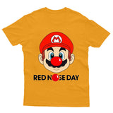Red Nose Day Adult Kids T-Shirt Mario Face Funny T shirt - TheMonkeyTees