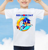 Sonic 2025 Kids T-Shirt Red Nose Day Girls Boys Gaming Movie T shirt - TheMonkeyTees