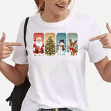 Christmas Santa Tree Adult Kids T-Shirt Snow Grinch Reindeer Xmas Tee
