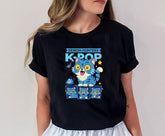 Cute Kpop Tiger Adult Kids T-Shirt Blue Tiger And Grey Bird Tee Funny Anime Shirt Korean Idol Fan Gift