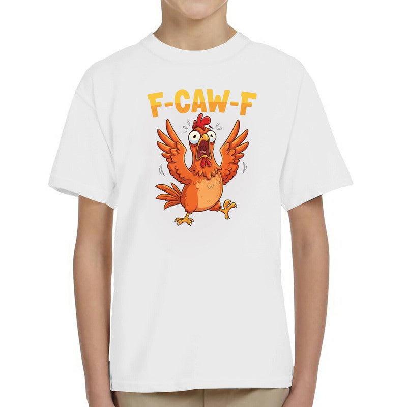 F-CAW-F Chicken Adult Kids T-Shirt Funny Sarcastic Tee
